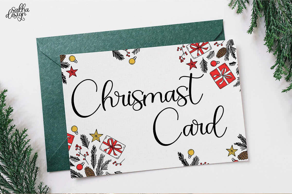 Christmas Bell Calligraphy Font Preview 1