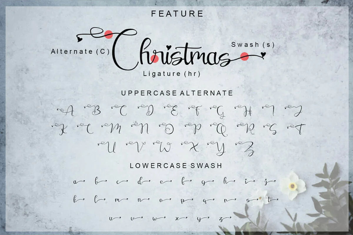 Christmas Winter Calligraphy Font Preview 4