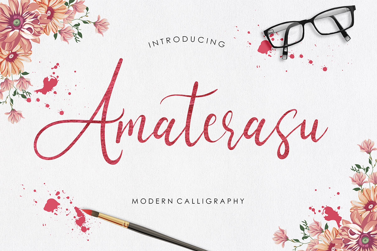 Free Amaterasu Calligraphy Font
