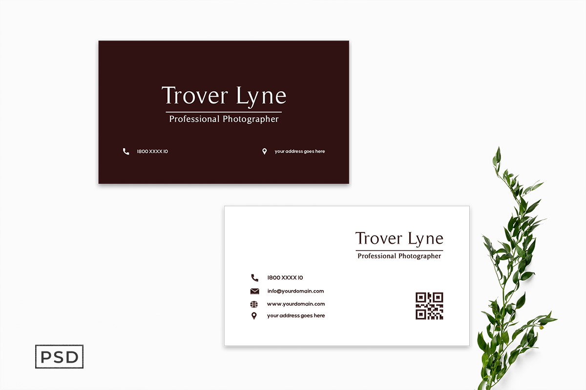 Free Maroon Business Card Template