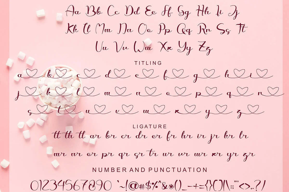 Honey Love Bunny Calligraphy Font Preview 3