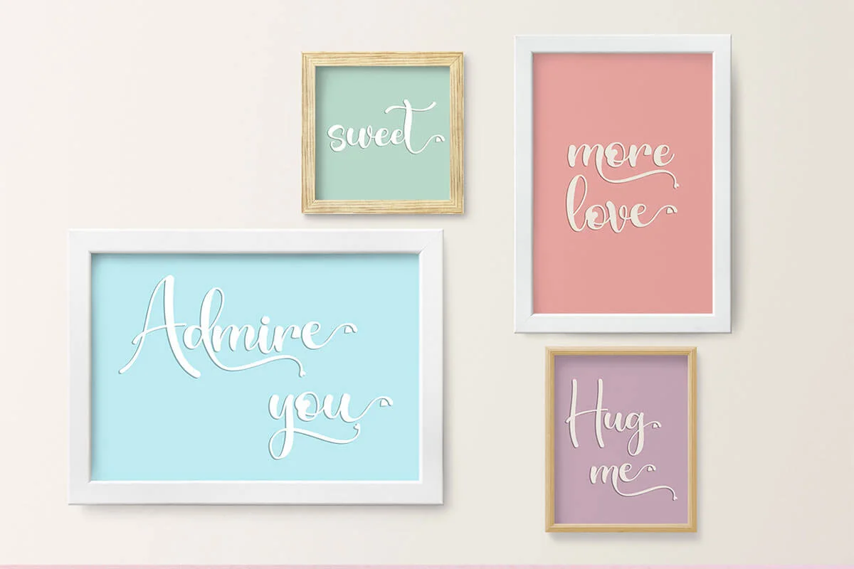Thanklove Calligraphy Font Preview 3