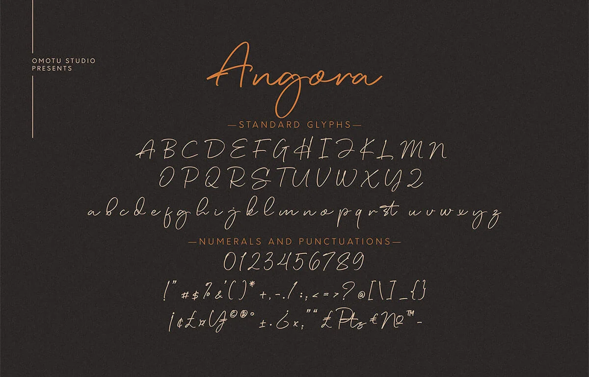 Angora Signature Font Preview 4