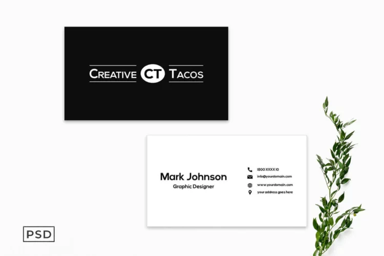 Black and White Business Card Template V2 Feature Image