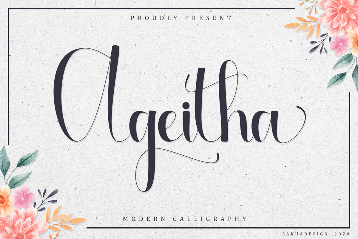 Free Ageitha Calligraphy Font
