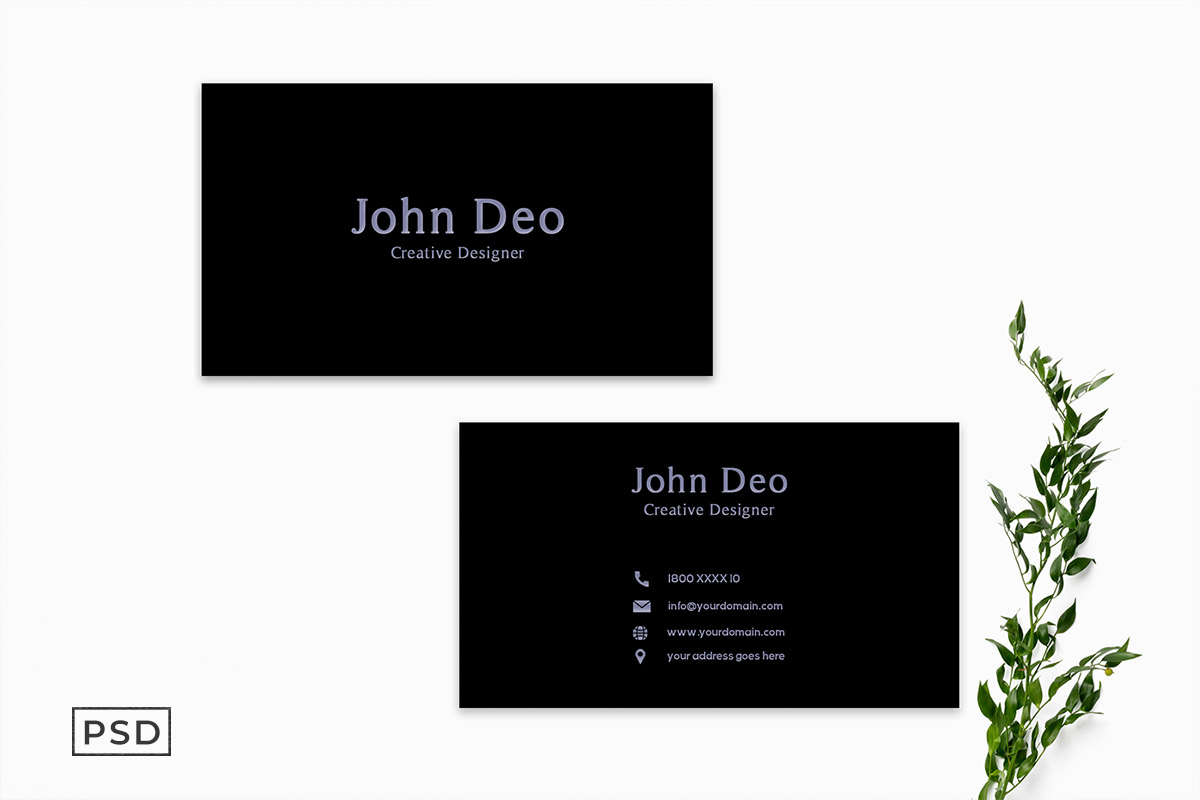 Free Black Business Card Template