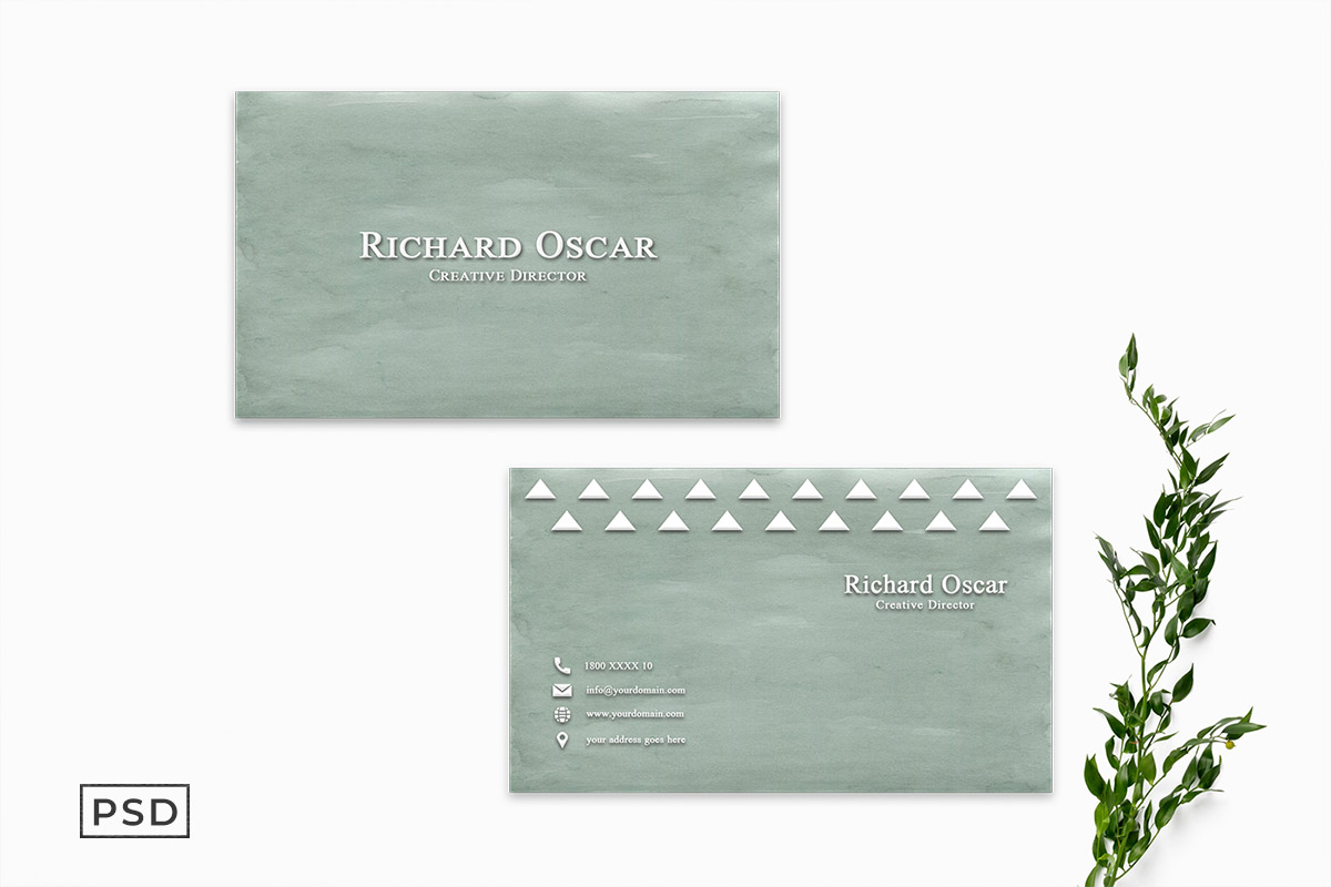 Free Green Minimalist Business Card Template