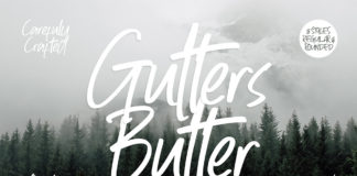 Free Gutters Butter Handwritten Font