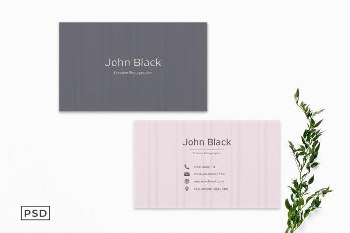 Free Simple Pink Business Card Template