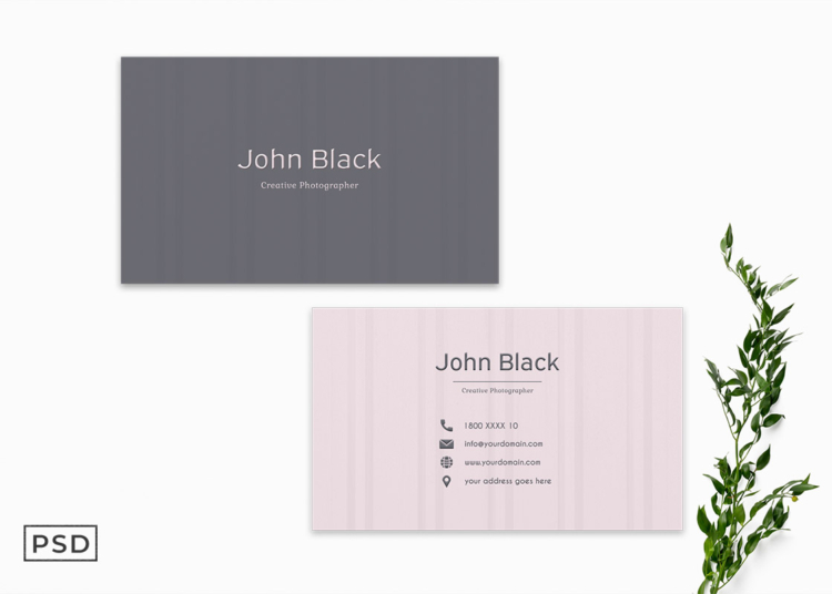 Free Simple Pink Business Card Template