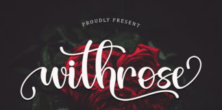 Free Withrose Calligraphy Font
