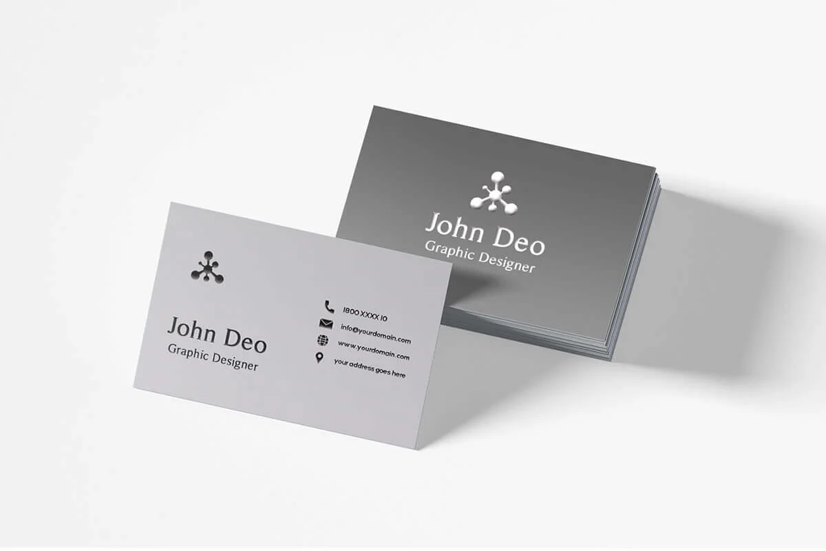 Minimal Gray Business Card Template Preview 1