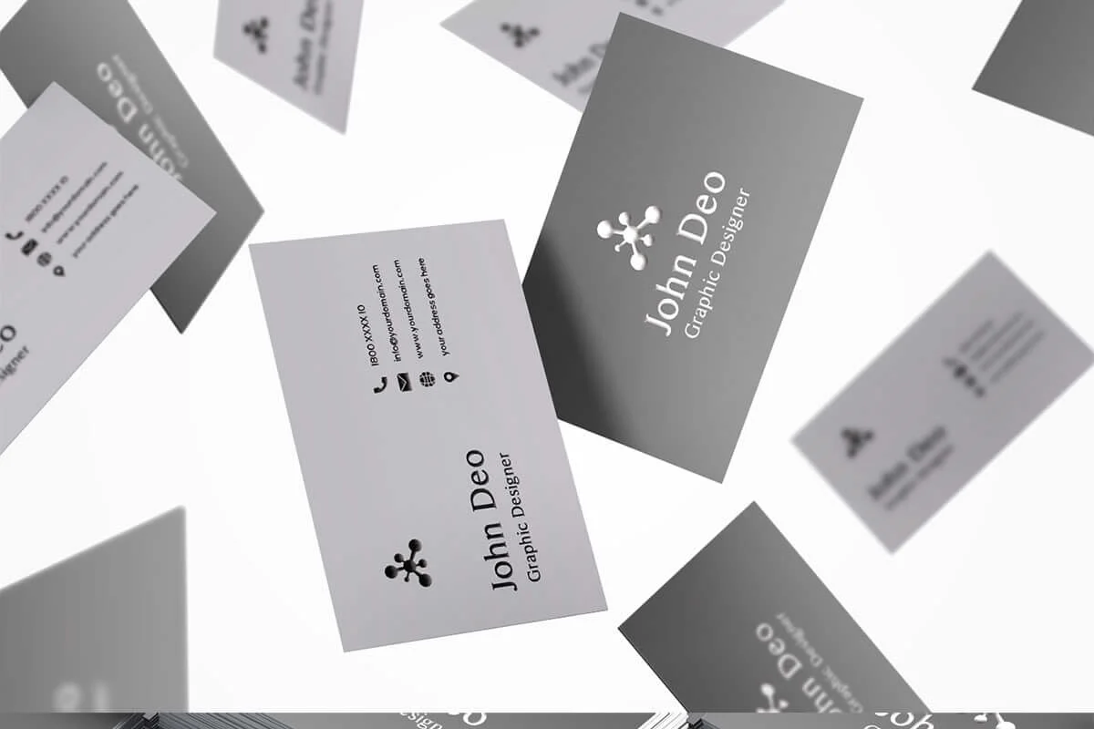 Minimal Gray Business Card Template Preview 3