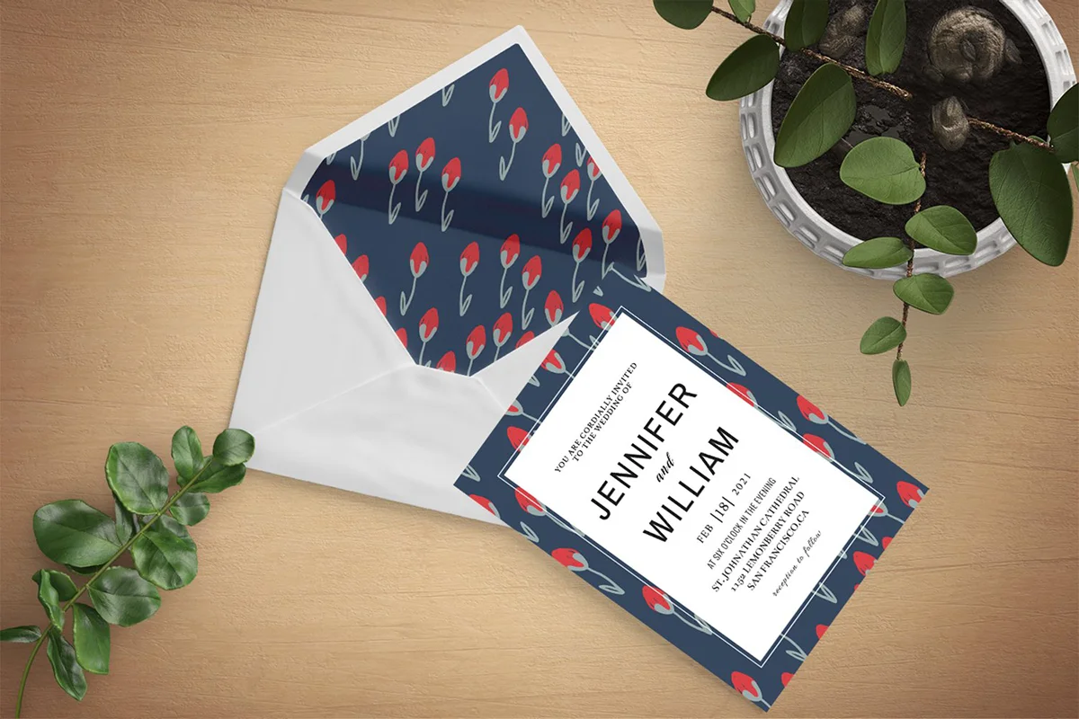 Sober Wedding Invitation Template Preview 1