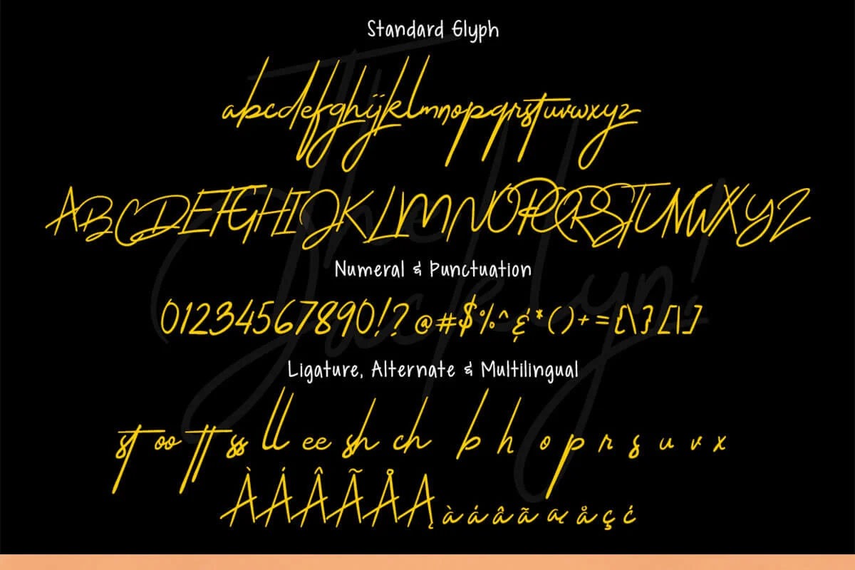 The Jacklyn Signature Font Preview 3