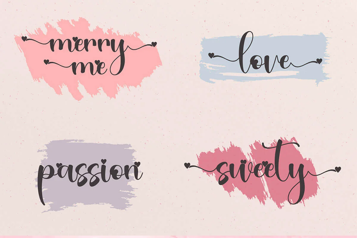 Valentine Soul Calligraphy Font Preview 3