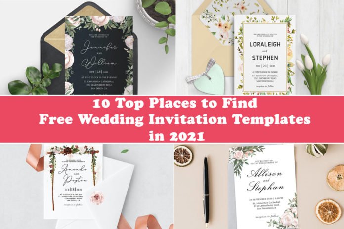 10 Top Places to Find Free Wedding Invitation Templates in 2021