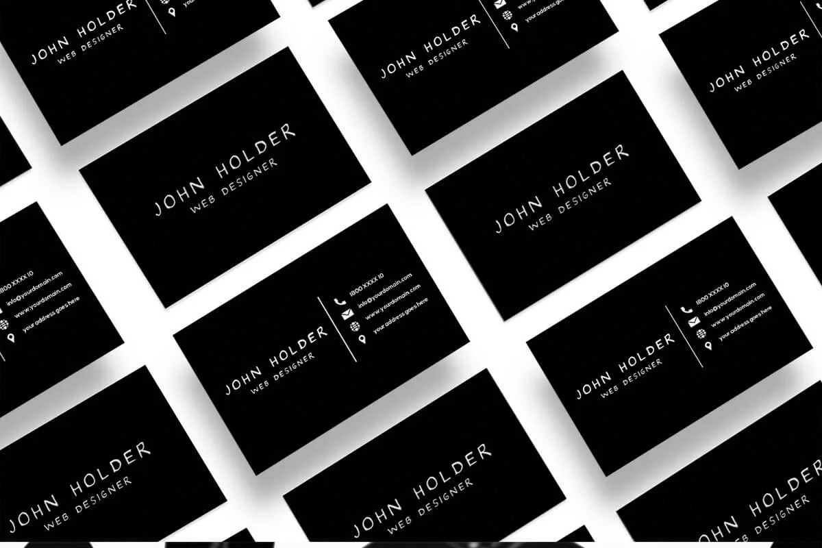 Black Business Card Template V2 Preview 1