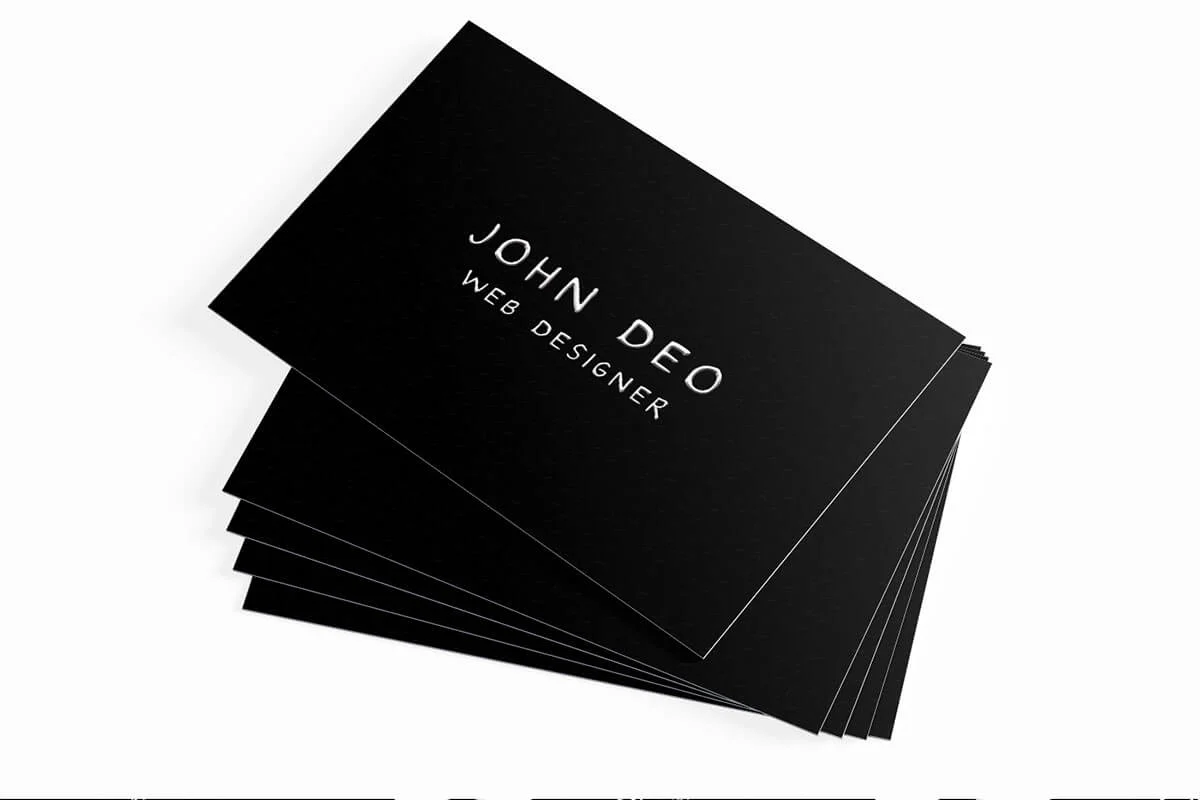Black Simple Business Card Template Preview 2