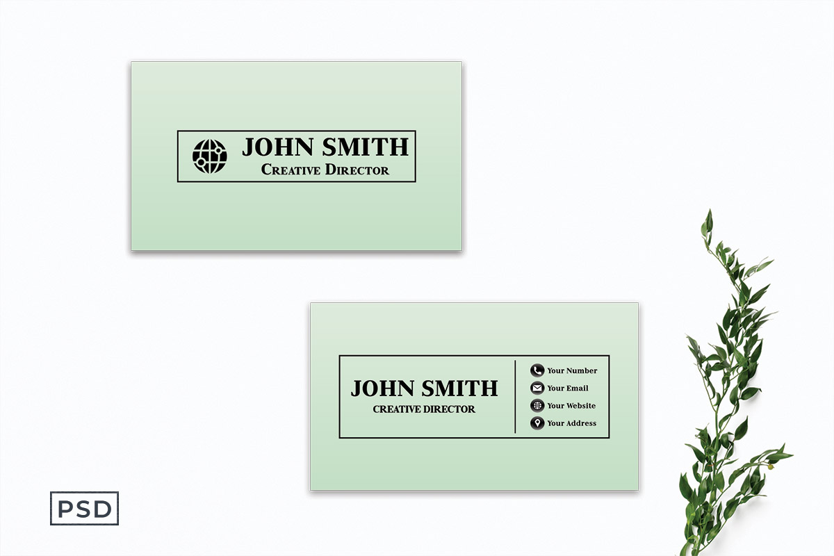 Free Creative Green Business Card Template