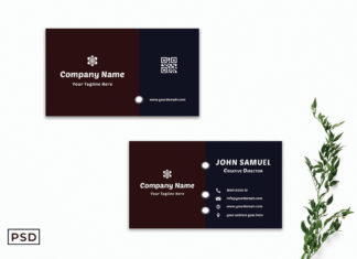 Free Creative Modern Dark Business Card Template