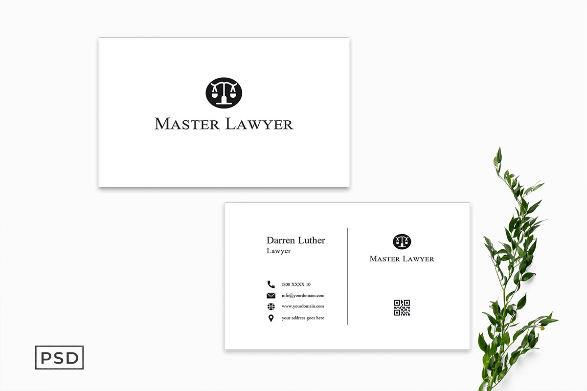 Free Lawyer Business Card Template V2