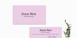 Free Pink Business Card Template