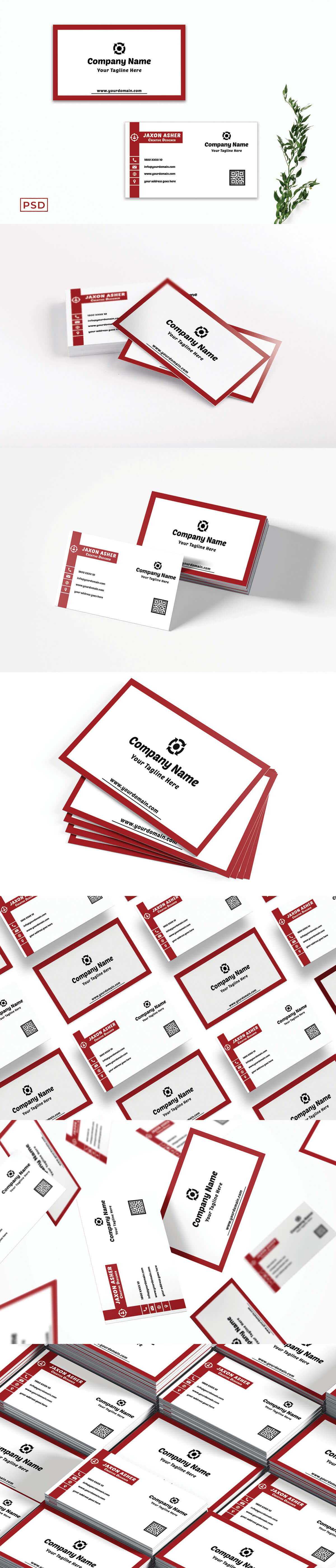 Free Red Business Card Template