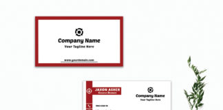 Free Red Business Card Template