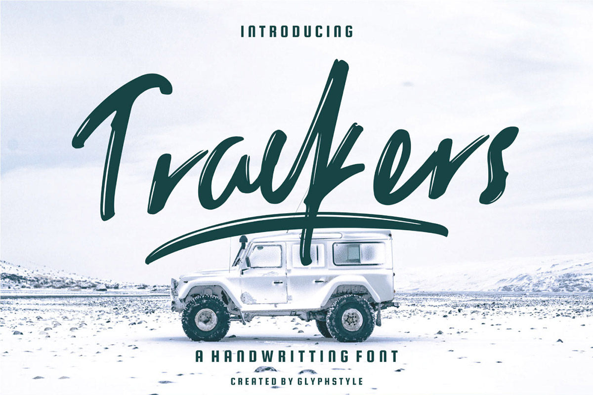 Free Trackers Handwritten Font