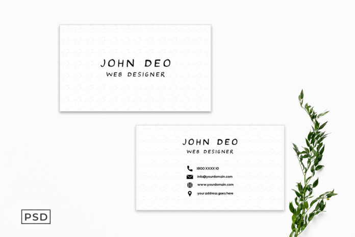Free White Business Card Template