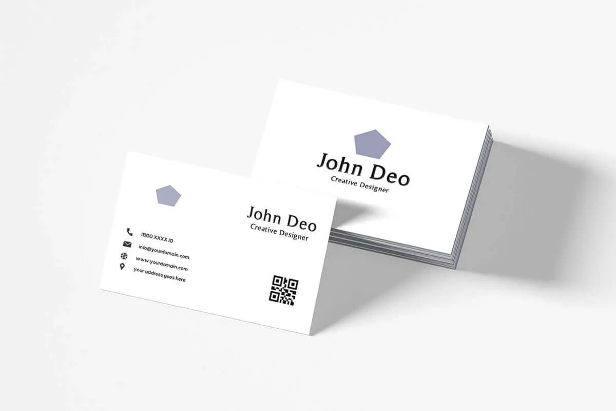 Simple Minimalist Business Card Template V2 Preview 4