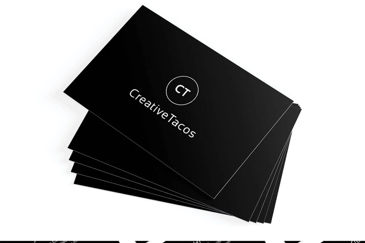 Black Minimal Business Card Template V2 Preview 1