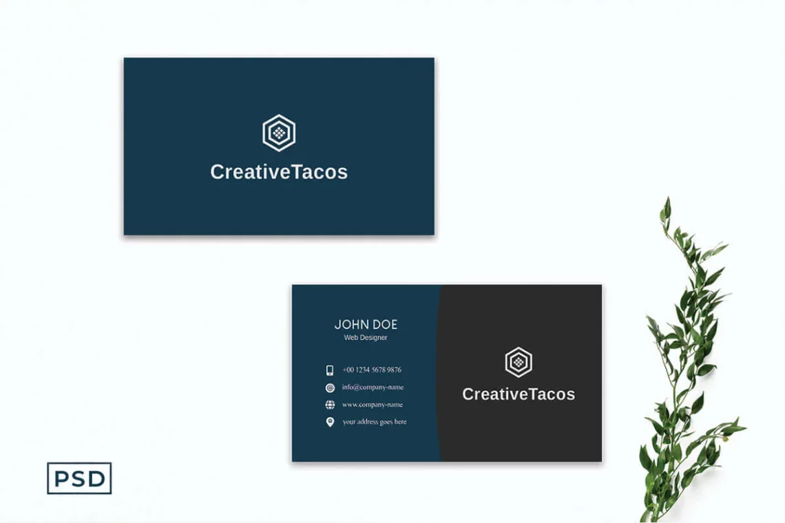 Blue and Grey Creative Business Card Template Feature Image