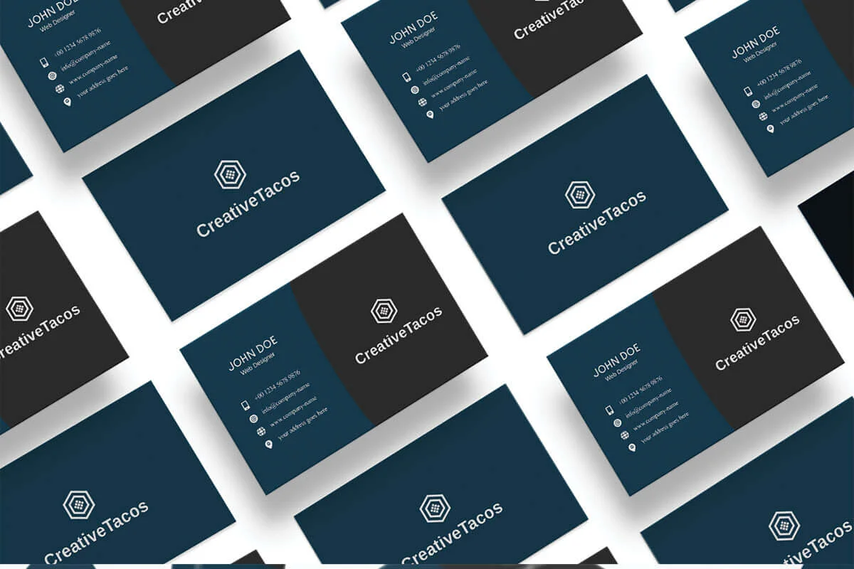 Blue and Grey Creative Business Card Template Preview 3