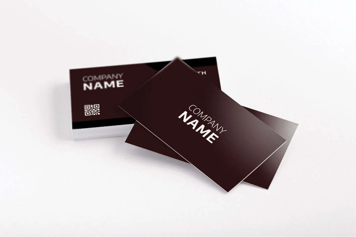 Dark Maroon Minimalist Business Card Template Preview 1