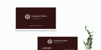Free Dark Red Modern Business Card Template
