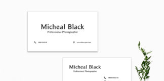 Free Minimal Business Card Template V3