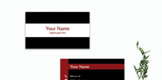Free Modern Black Minimalist Business Card Template