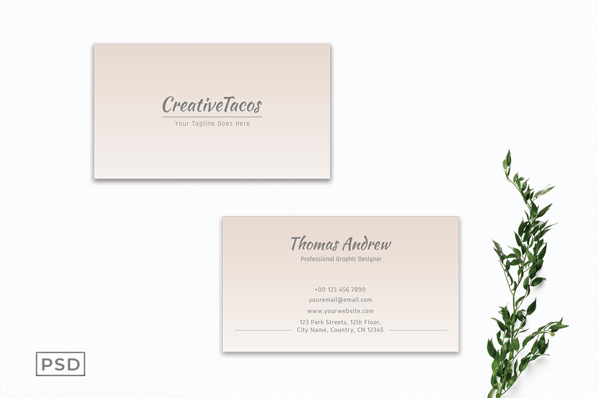 Free Sober Elegant Business Card Template