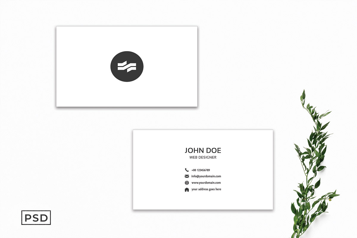 White Sober Business Card Template