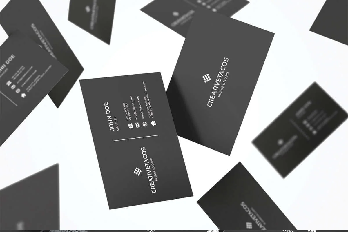 Grey Sober Minimal Business Card Template Preview 3