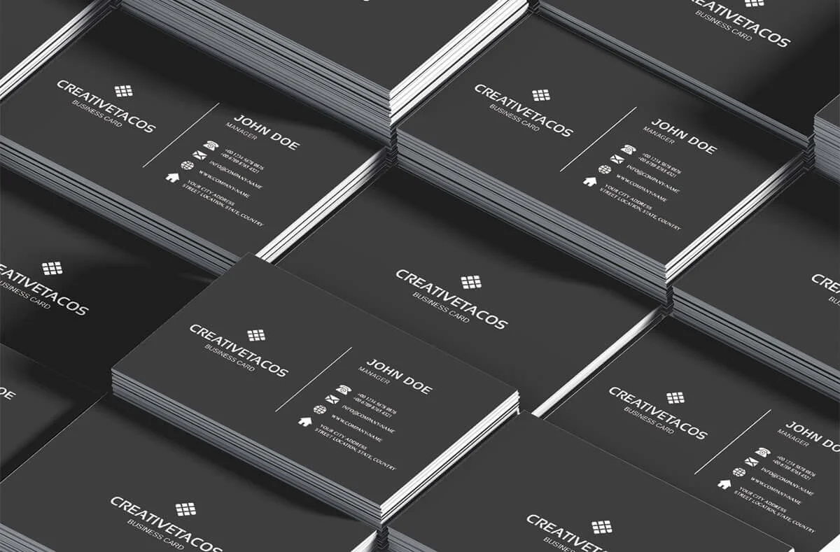 Grey Sober Minimal Business Card Template Preview 4