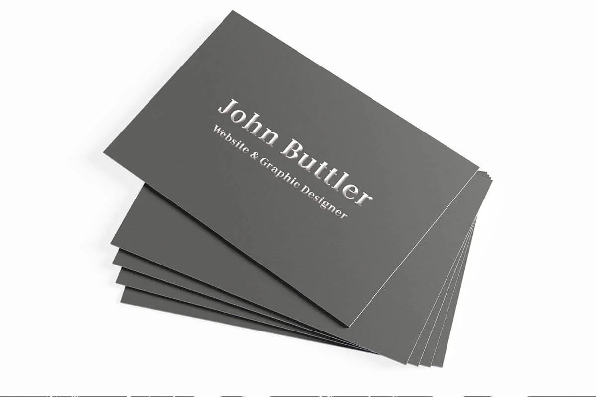 Minimal Black Business Card Template Preview 2