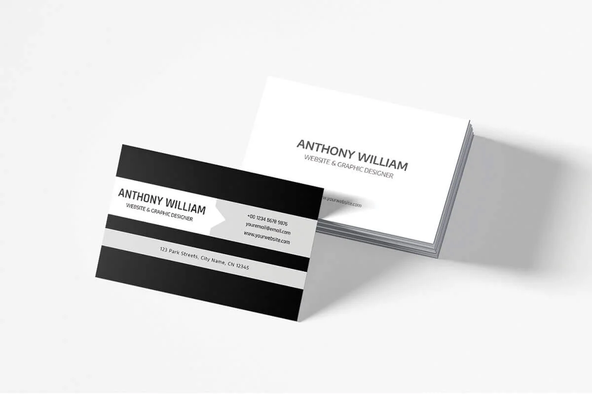 Simple Innovative Elegant Business Card Template Preview 2