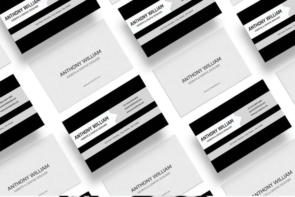 Simple Innovative Elegant Business Card Template Preview 3