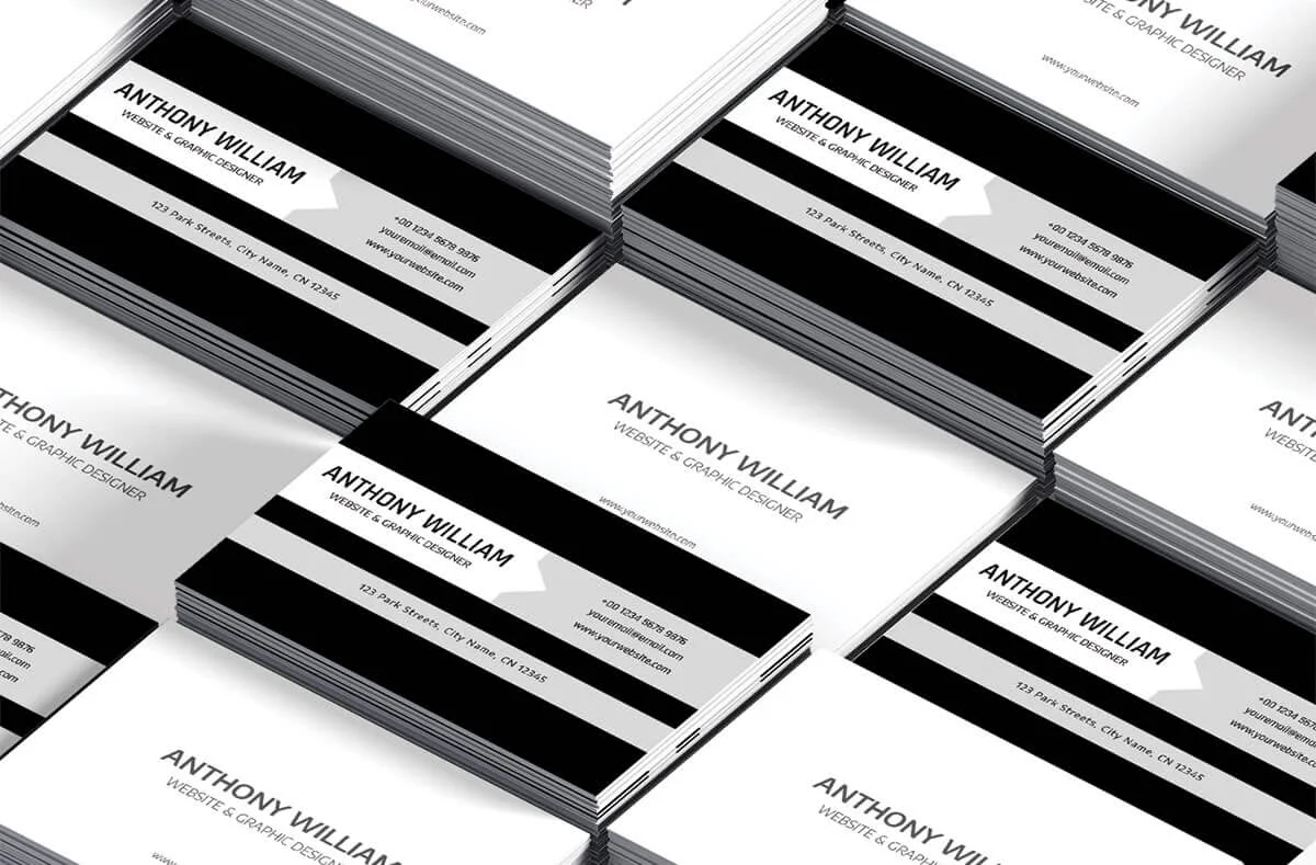 Simple Innovative Elegant Business Card Template Preview 4
