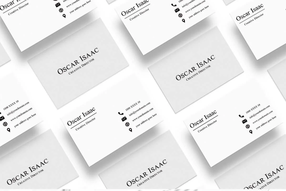Simple Minimalist Business Card Template V3 Preview 1