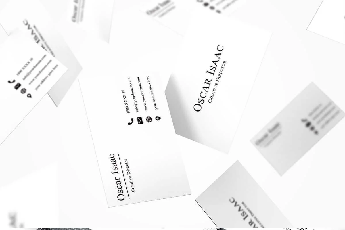 Simple Minimalist Business Card Template V3 Preview 2