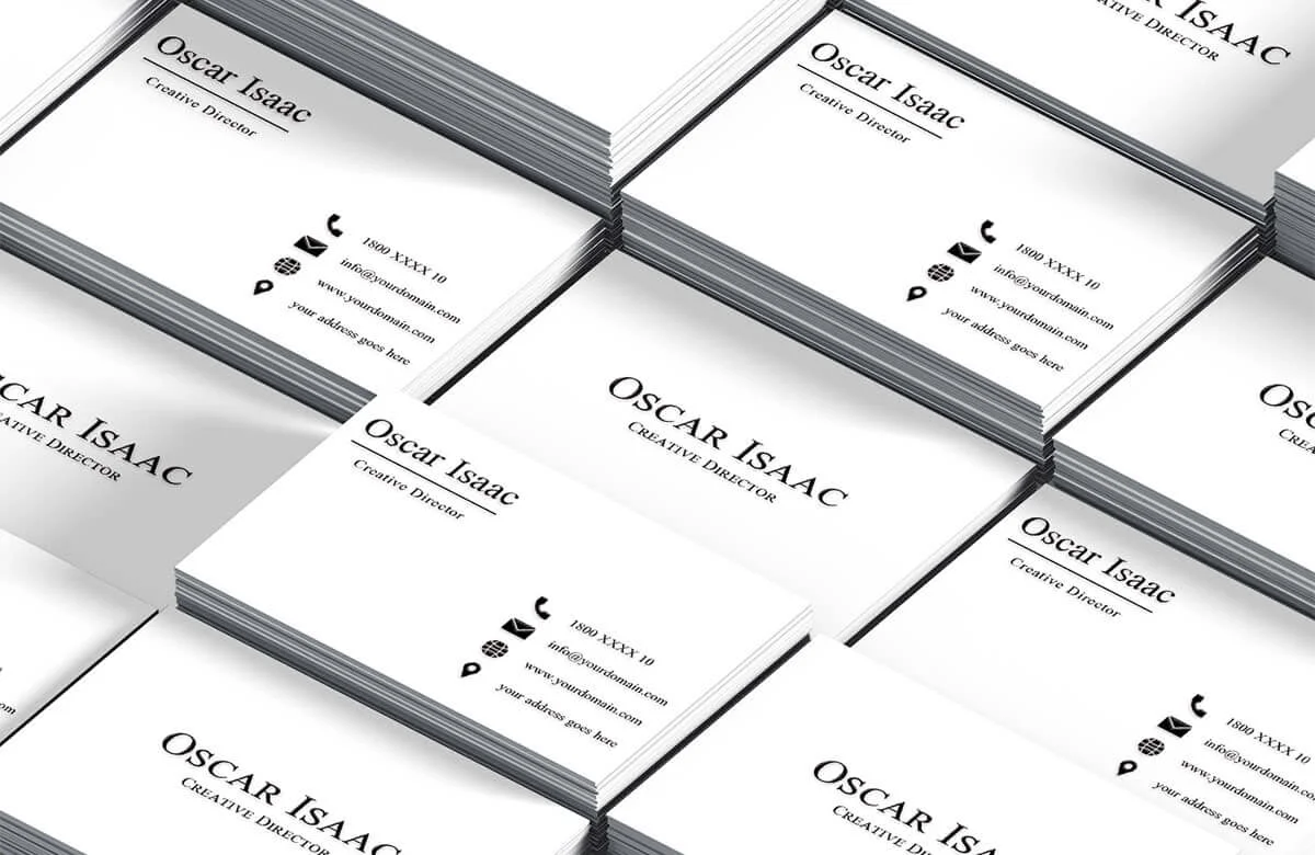 Simple Minimalist Business Card Template V3 Preview 3